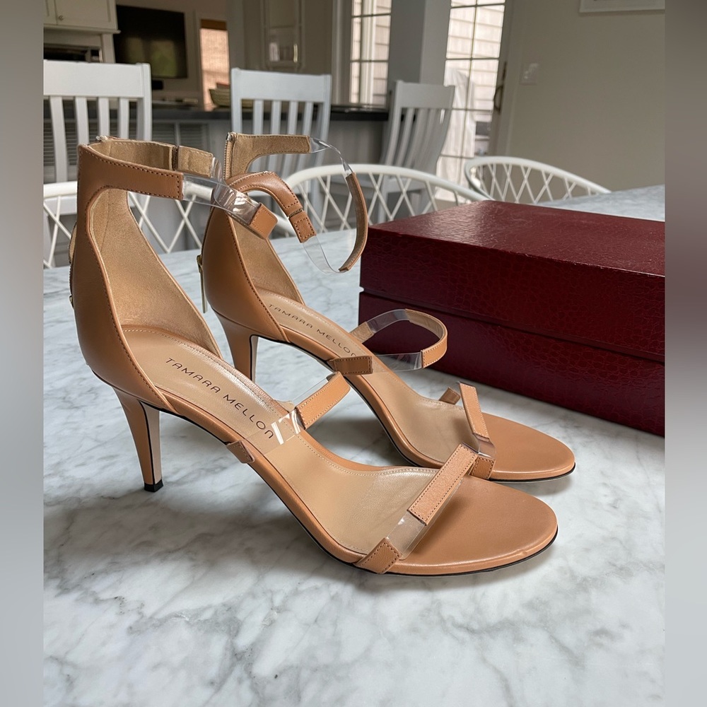 Tamara Mellon Frontline 75 Nappa Honey 40/75mm US 10